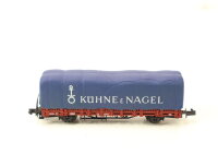 Arnold Spur N 4474 Güterwagen Rungenwagen mit Plane Kühne & Nagel 430052 DB/OVP