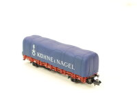 Arnold Spur N 4474 Güterwagen Rungenwagen mit Plane Kühne & Nagel 430052 DB/OVP