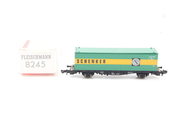 Fleischmann Spur N 8245 Güterwagen Containerwagen Schenker 411 7 882-7 DB / OVP