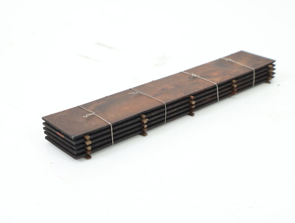 Heico Modell H0 Ladegut 5x durchgehende Stahlplatten Eisenplatten Rostfarben