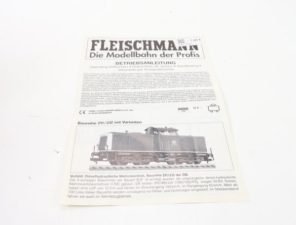 E1641 Fleischmann H0 Betriebsanleitung für Diesellok BR 211/212 mit Varianten