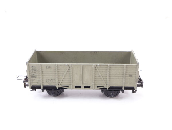 Trix Express H0 3414 offener Güterwagen Hochbordwagen 63 001 DB grau / Guss