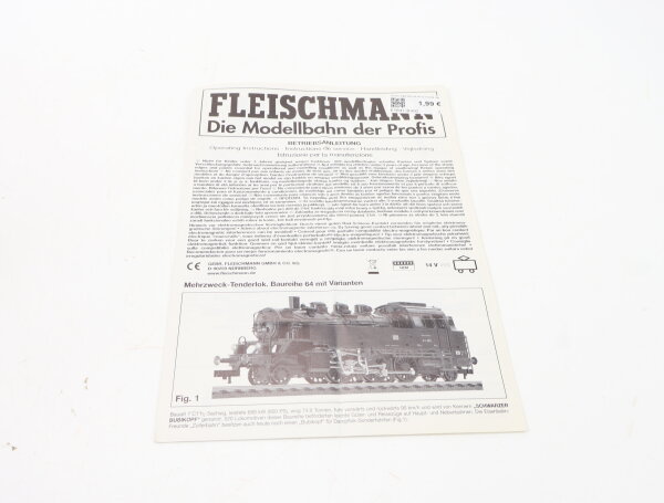 E1641 Fleischmann H0 Betriebsanleitung für Tenderlok BR 64 mit Varianten