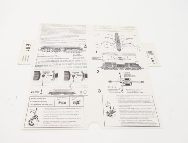 E1641 Fleischmann piccolo N Betriebsanleitung für FMZ Elektrolok 67376