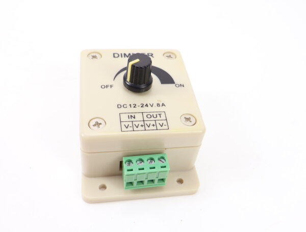 LED Dimmer 12V 24V DC 8A Helligkeitsregler Streifen LED-Streifen PWM Regler