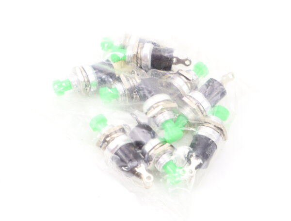 Zubehör Elektrokleinteile 10x Miniatur-Taster Drucktaster Schließer Grün