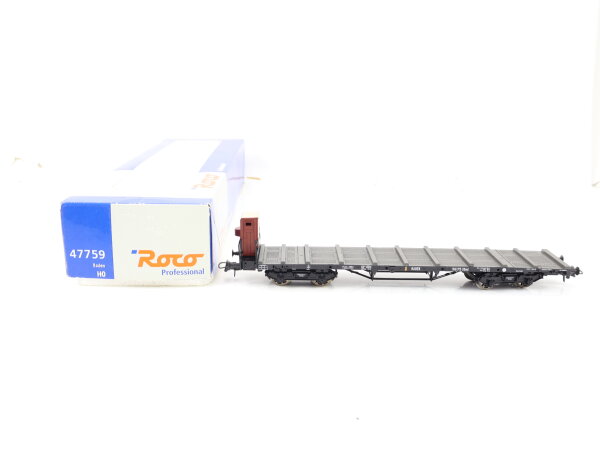 Roco H0 47759 Güterwagen Flachwagen Rungenwagen 56175 SSml Baden / NEM OVP
