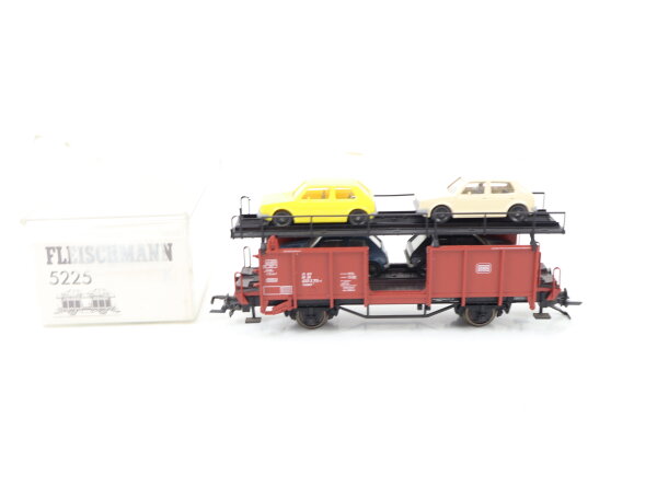 Fleischmann H0 5225 Güterwagen Autotransportwagen beladen 433 2 711-1 DB / OVP