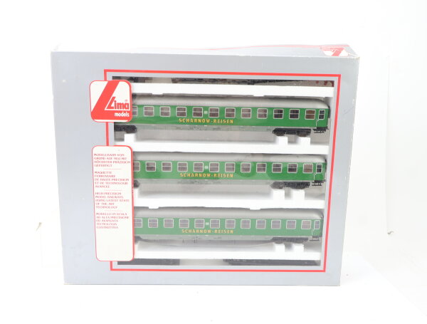Lima H0 149860 K Personenwagen-Set Reiszugwagen 3-tlg. "Scharnow-Reisen" NEM OVP