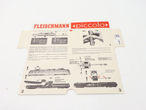 E1641 Fleischmann piccolo N Betriebsanleitung 7410 für Aussichts-Triebwagen