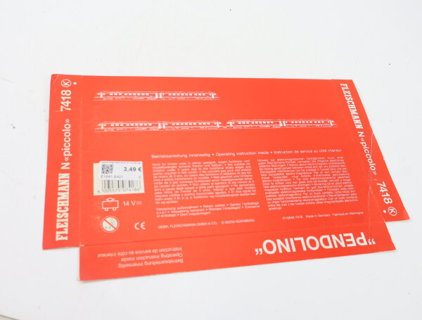 E1641 Fleischmann piccolo N Betriebsanleitung für Dieseltriebzug 7418 VT 610