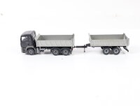 Wiking H0 Modellauto LKW MAN TG-A M Kipperhängerzug  schwarz / Silber 1:87