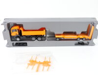 Herpa H0 Modellauto LKW MAN TGS M Baukipper 3-achs mit Goldhofer TU 3 1:87