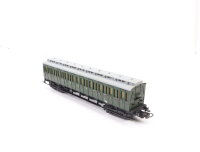Liliput H0 290 03 Personenwagen Abteilwagen mit Bremserhaus 3.Klasse DRG grün