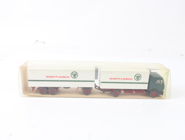 Wiking H0 26458 Modellauto LKW Mercedes Benz MB 1638 Kühl-Lastzug "Westfleisch"