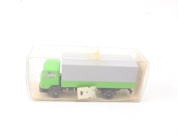 Wiking H0 16431 Modellauto Mercedes Benz MB 814 Pritschen Planen grün  1:87