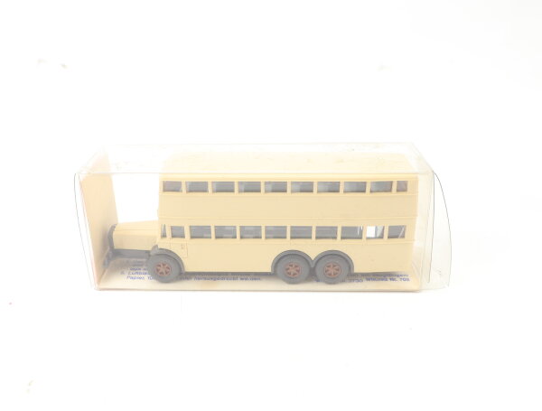Wiking H0 3730 Modellauto Berliner Doppeldeckbus D 38 beige 1:87