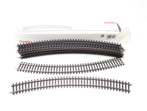 Märklin H0 2241 10x Gleismaterial K-Gleis gebogen R=553,9mm 30° / OVP