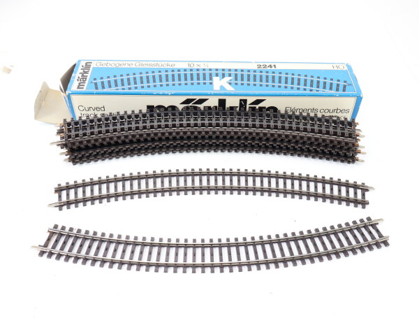 Märklin H0 2241 10x Gleismaterial K-Gleis gebogen R=553,9mm 30° / OVP