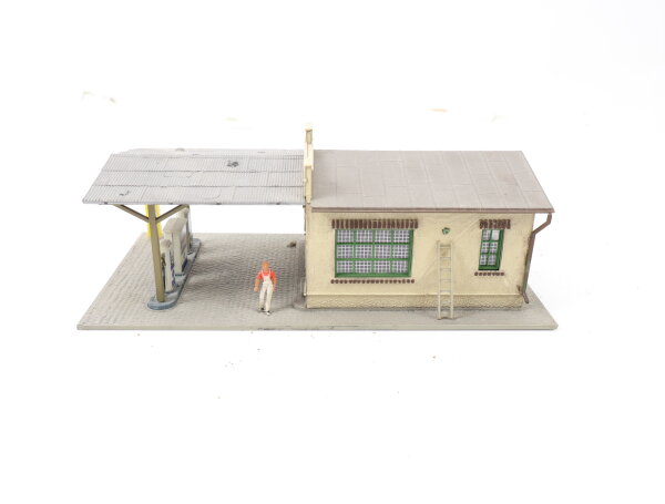 Pola H0 159 Gebäude Tankstelle mit Werkstatt "ARAL"