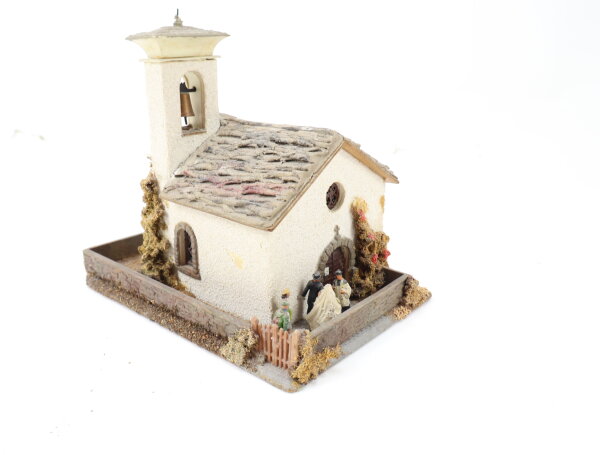 Faller H0 241 Gebäude Kirche Kapelle mit Glockenturm Hochzeit m. Figur Brautpaar