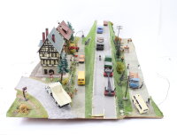 Spur H0 Diorama Landschaft Gebäude Landstraße...