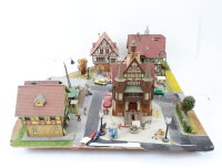 Spur H0 Diorama Landschaft Gebäude Stadtteil Markt...