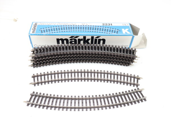 Märklin H0 2231 10x Gleismaterial K-Gleis gebogen R2 30° / OVP