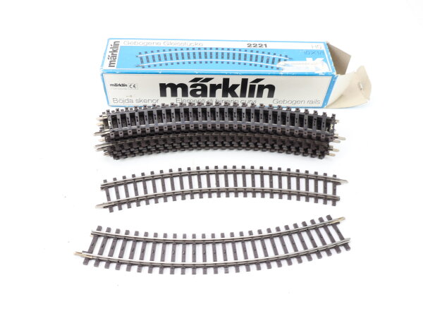 Märklin H0 2221 10x Gleismaterial K-Gleis gebogen R1 30° / OVP