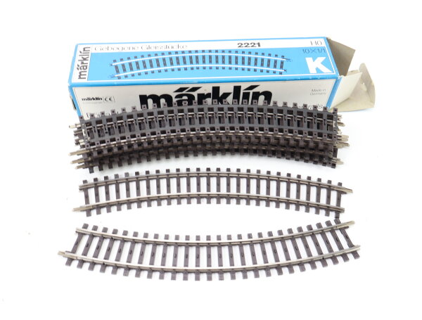 Märklin H0 2221 10x Gleismaterial K-Gleis gebogen R1 30° / OVP