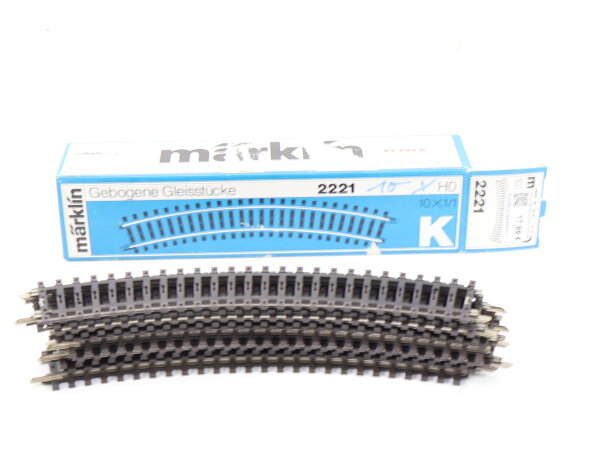 Märklin H0 2221 10x Gleismaterial K-Gleis gebogen R1 30° / OVP