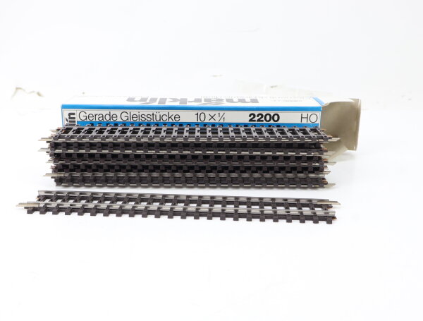 Märklin H0 2200 10x Gleismaterial K-Gleis gerade 180mm / OVP