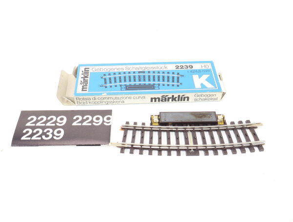 Märklin H0 2239 Gleismaterial K-Gleis Schaltgleis gebogen R2 / OVP