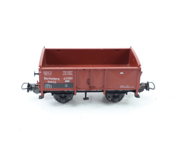 Fleischmann H0 5827 K offener Güterwagen Hochbordwagen Württ. 43682 / NEM