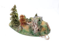 Noch H0 727 Diorama Hochalm mit Felspartie, Kleinem Berghaus und Figur / Licht