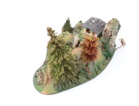 Noch H0 727 Diorama Hochalm mit Felspartie, Kleinem Berghaus und Figur / Licht