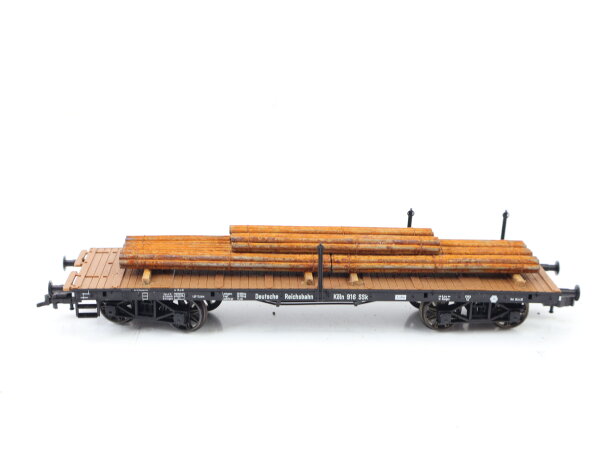 Fleischmann H0 5285K Güterwagen Rungenwagen mit Ladung Köln 916 SSK DRG / NEM