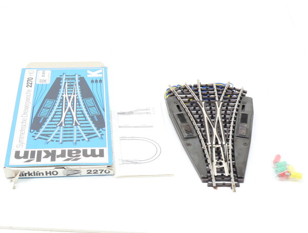 Märklin H0 2270 Gleismaterial K-Gleis elektrische Dreiwegeweiche DWW / OVP