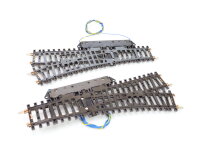 Märklin H0 2261 Gleismaterial K-Gleis elektrische Weiche links u. rechts / OVP