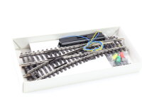 Märklin H0 2262 2x Gleismaterial K-Gleis elektrische Weiche links / OVP