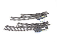 Märklin H0 2268 2x Gleismaterial K-Gleis elektrische Bogenweiche links / OVP