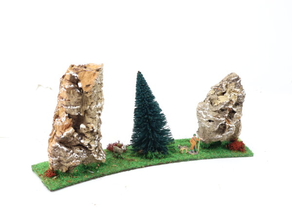 Heki H0 961 Diorama "Schäfer zwischen Felsen mit Baum"