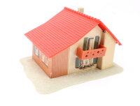 Spur H0 Gebäude Wohnhaus Einfamilienhaus / Pappe