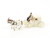 Preiser H0 30450 Figuren Hochzeitskutsche mit Kutscher und Brautpaar 1:87