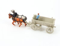 Preiser N 79475 Figur Pferdefuhrwerk mit Kastenwagen und...
