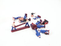 Spur H0 Figuren-Set Bahnpersonal Kofferträger...