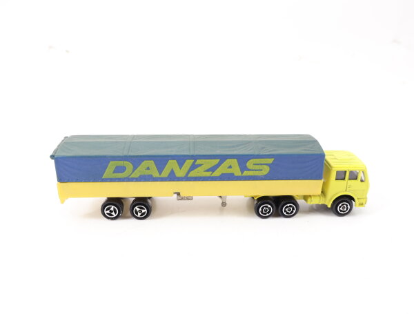 Majorette H0  Modellauto LKW MB Mercedes-Benz Pritschen Plane "Danzas"