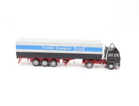 Herpa H0 Modellauto LKW Iveco Pritschensattelzug  "NTS Nordisk Transport"