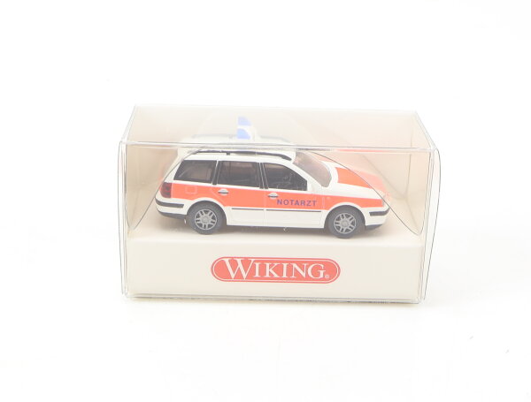 Wiking H0 0710632 Modellauto PKW VW Golf Variant Notarztwagen neon/weiß 1:87 OVP