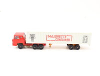 Majorette Modellauto LKW Bernard  Sattelzug " Majorette Container" rot